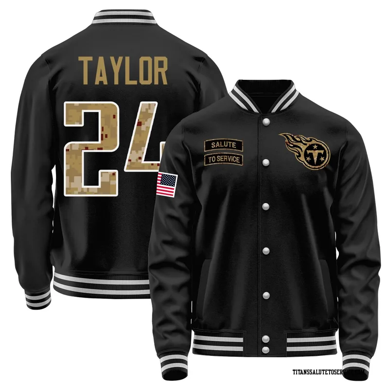 Men's Alontae Taylor Tennessee Titans Black Salute to Service Sideline Performance Jacket