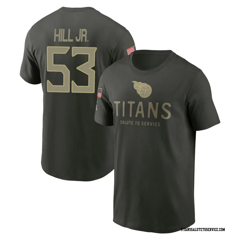 Men's Anthony Hill Jr. Tennessee Titans Green Forest/ 2025 Salute to Service Sideline Primary Edge T-Shirt