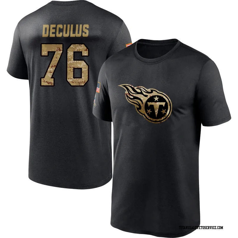 Men's Austin Deculus Tennessee Titans Black 2020 Salute To Service Performance T-Shirt