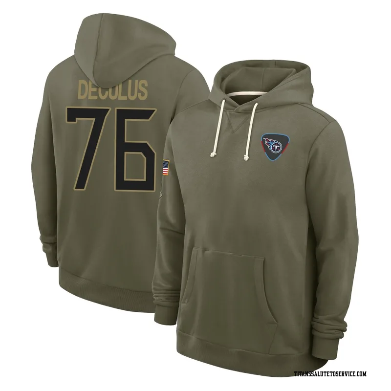 Men's Austin Deculus Tennessee Titans Olive 2025 Salute to Service Hoodie