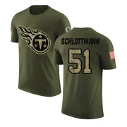 Men's Austin Schlottmann Tennessee Titans Legend Olive Salute to Service T-Shirt