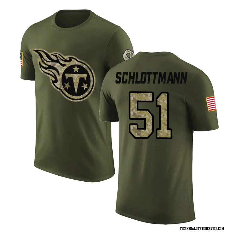 Men's Austin Schlottmann Tennessee Titans Legend Olive Salute to Service T-Shirt