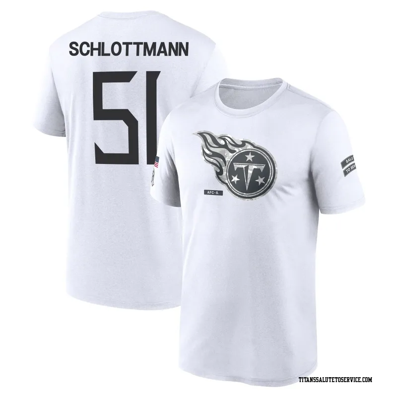 Men's Austin Schlottmann Tennessee Titans Legend White 2024 Salute to Service Performance T-Shirt