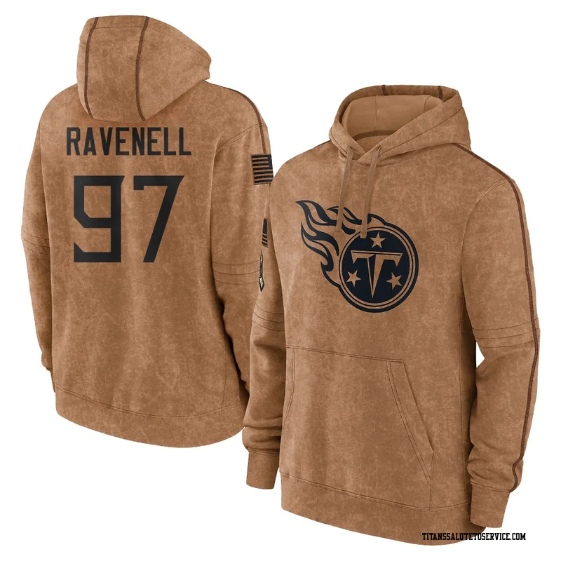 Men's C.J. Ravenell Tennessee Titans Brown 2023 Salute To Service Club Pullover Hoodie