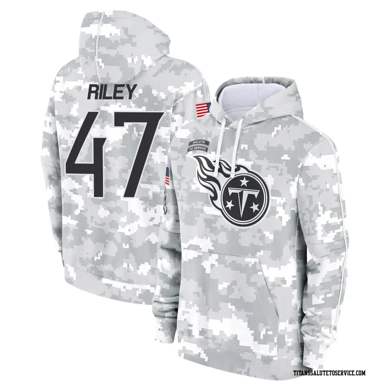 Men's Cam Riley Tennessee Titans Camo Arctic 2024 Salute to Service Club Fleece Pullover Hoodie
