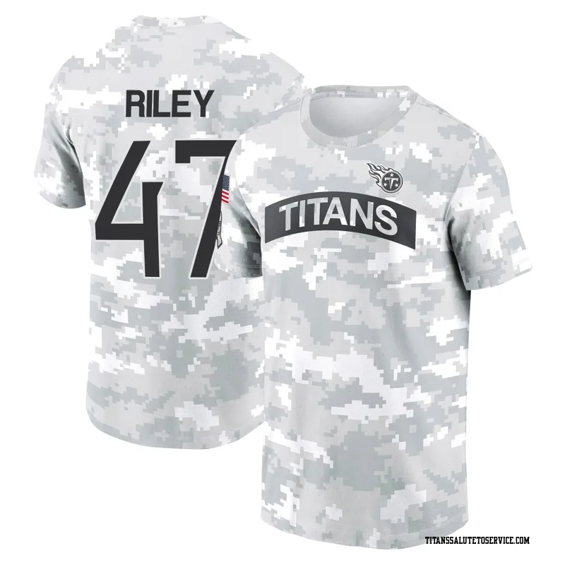 Men's Cam Riley Tennessee Titans Camo Arctic 2024 Salute to Service Performance T-Shirt