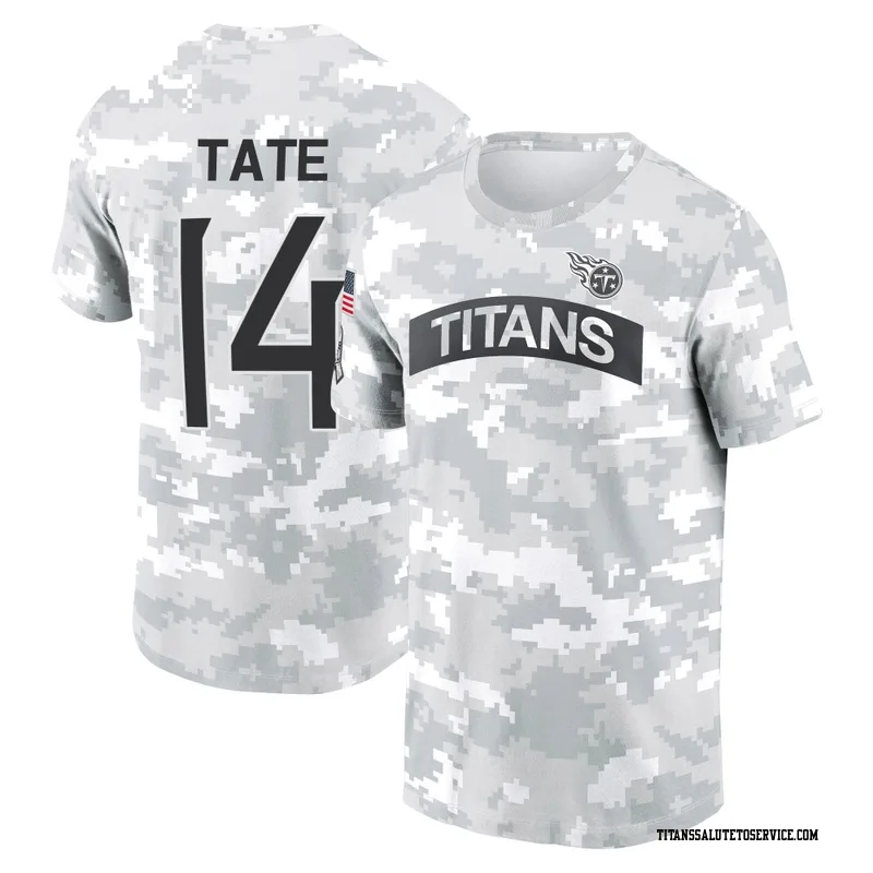Men's Carnell Tate Tennessee Titans Camo Arctic 2024 Salute to Service Performance T-Shirt