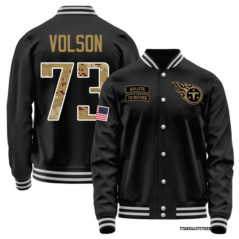 Men's Cordell Volson Tennessee Titans Black Salute to Service Sideline Performance Jacket