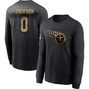 Men's Courtney Jackson Tennessee Titans Black 2020 Salute To Service Sideline Performance Long Sleeve T-Shirt
