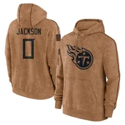Men's Courtney Jackson Tennessee Titans Brown 2023 Salute To Service Club Pullover Hoodie