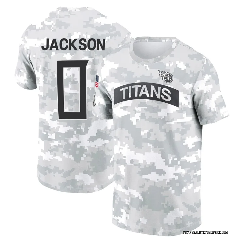 Men's Courtney Jackson Tennessee Titans Camo Arctic 2024 Salute to Service Performance T-Shirt