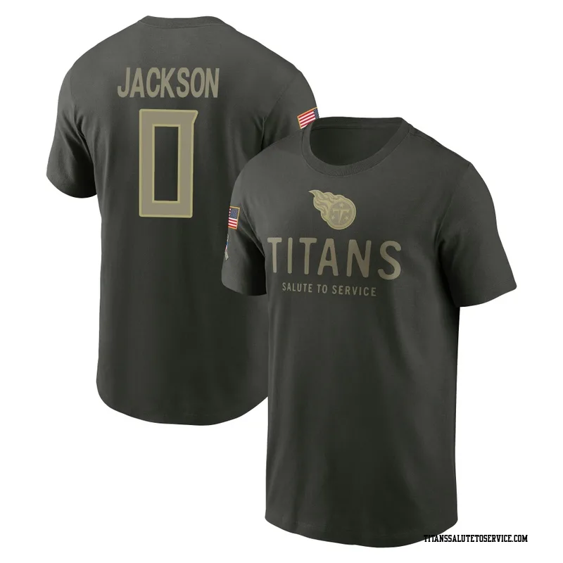 Men's Courtney Jackson Tennessee Titans Green Forest/ 2025 Salute to Service Sideline Primary Edge T-Shirt