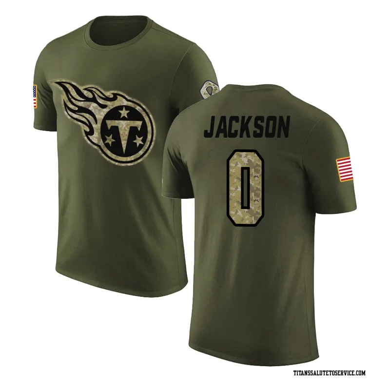 Men's Courtney Jackson Tennessee Titans Legend Olive Salute to Service T-Shirt