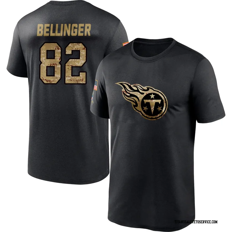 Men's Daniel Bellinger Tennessee Titans Black 2020 Salute To Service Performance T-Shirt