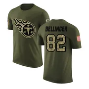 Men's Daniel Bellinger Tennessee Titans Legend Olive Salute to Service T-Shirt