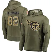 Men's Daniel Bellinger Tennessee Titans Olive Salute to Service Pullover Hoodie