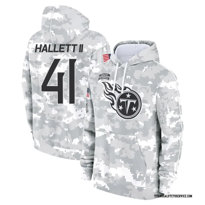 Men's Erick Hallett II Tennessee Titans Camo Arctic 2024 Salute to Service Club Fleece Pullover Hoodie