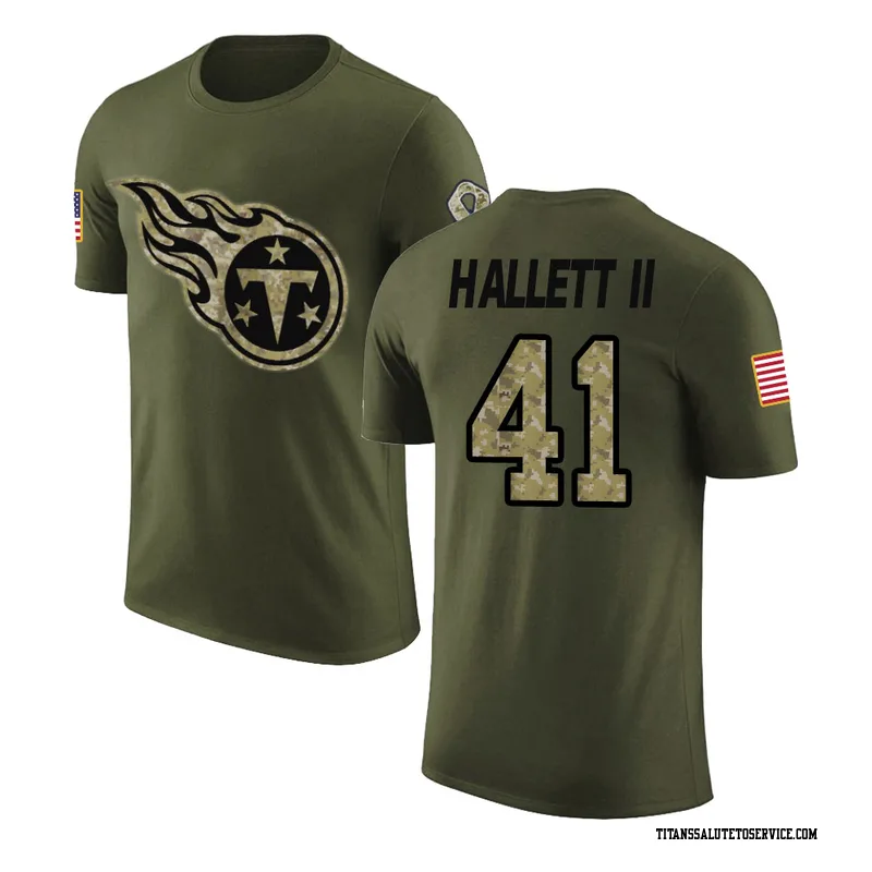 Men's Erick Hallett II Tennessee Titans Legend Olive Salute to Service T-Shirt