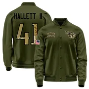 Men's Erick Hallett II Tennessee Titans Olive Salute to Service Sideline Performance Jacket