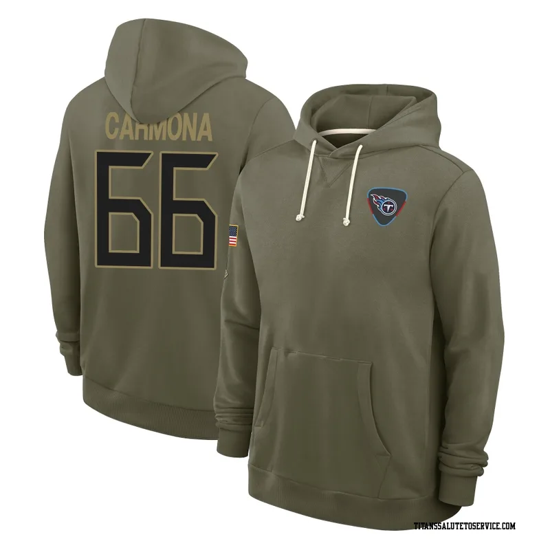 Men's Fernando Carmona Tennessee Titans Olive 2025 Salute to Service Hoodie