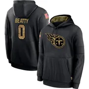 Men's Hank Beatty Tennessee Titans Black 2020 Salute to Service Sideline Performance Pullover Hoodie