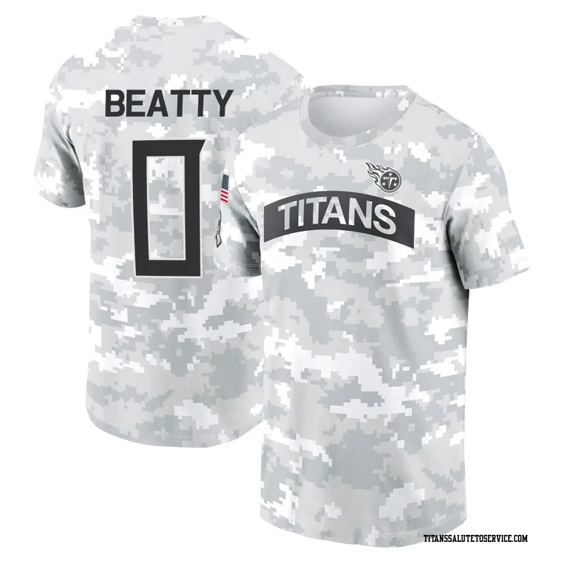 Men's Hank Beatty Tennessee Titans Camo Arctic 2024 Salute to Service Performance T-Shirt