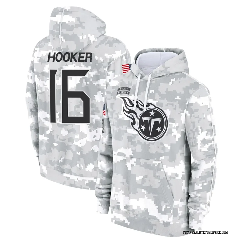 Men's Hendon Hooker Tennessee Titans Camo Arctic 2024 Salute to Service Club Fleece Pullover Hoodie
