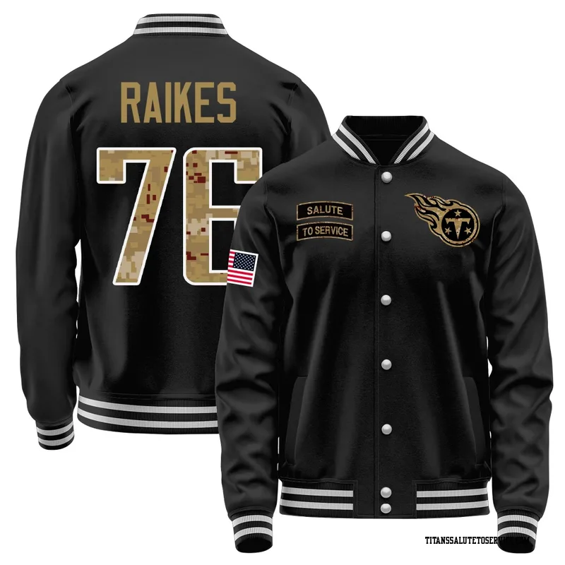 Men's Isaiah Raikes Tennessee Titans Black Salute to Service Sideline Performance Jacket