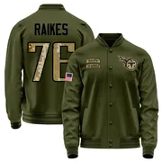 Men's Isaiah Raikes Tennessee Titans Olive Salute to Service Sideline Performance Jacket