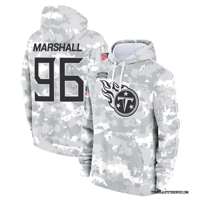 Men's Jackie Marshall Tennessee Titans Camo Arctic 2024 Salute to Service Club Fleece Pullover Hoodie