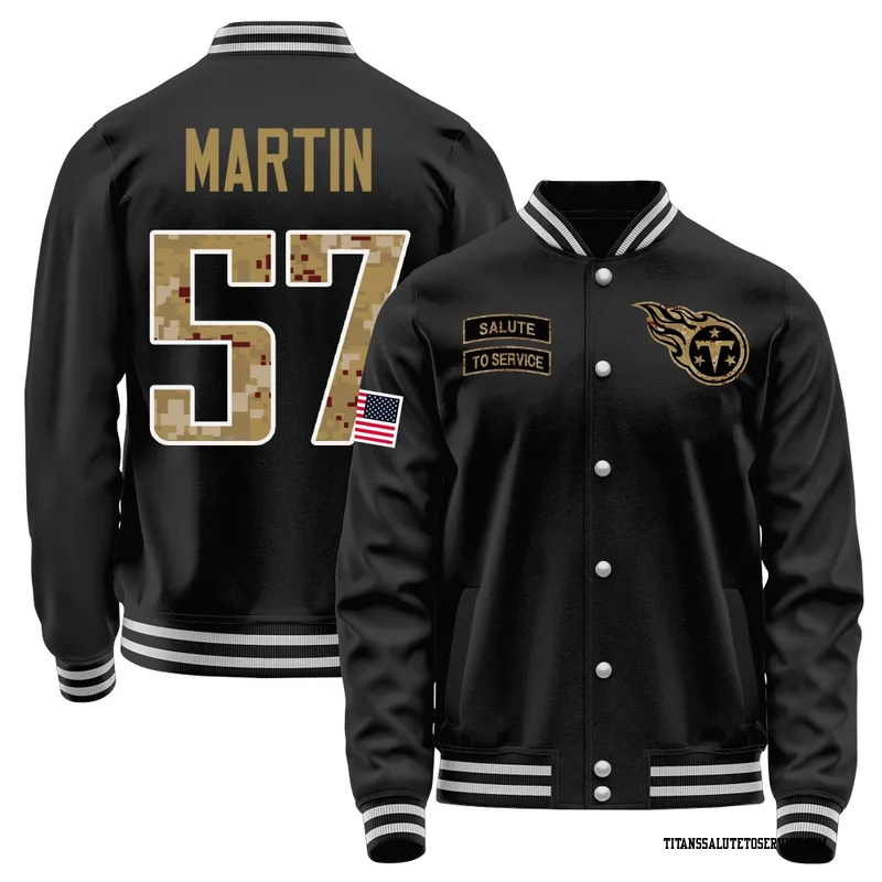 Men's Jacob Martin Tennessee Titans Black Salute to Service Sideline Performance Jacket