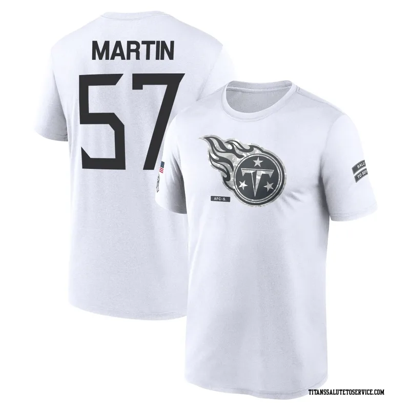 Men's Jacob Martin Tennessee Titans Legend White 2024 Salute to Service Performance T-Shirt