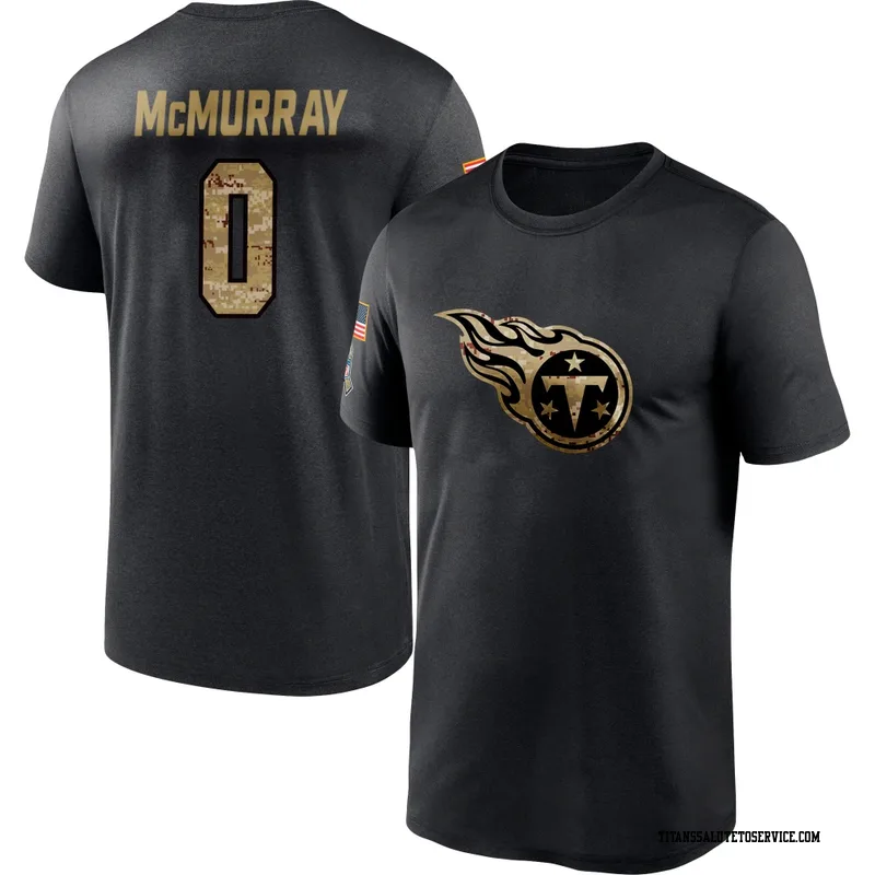 Men's Jalen McMurray Tennessee Titans Black 2020 Salute To Service Performance T-Shirt