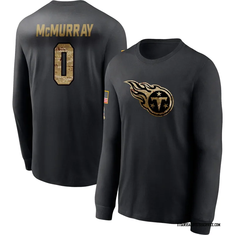 Men's Jalen McMurray Tennessee Titans Black 2020 Salute To Service Sideline Performance Long Sleeve T-Shirt