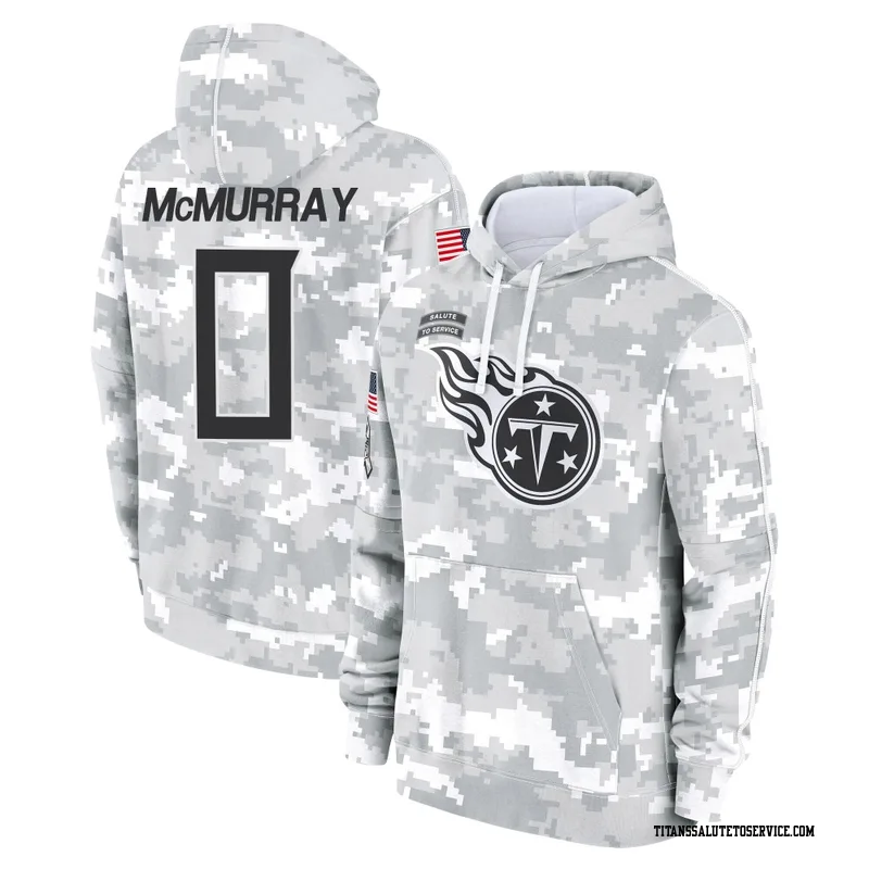 Men's Jalen McMurray Tennessee Titans Camo Arctic 2024 Salute to Service Club Fleece Pullover Hoodie
