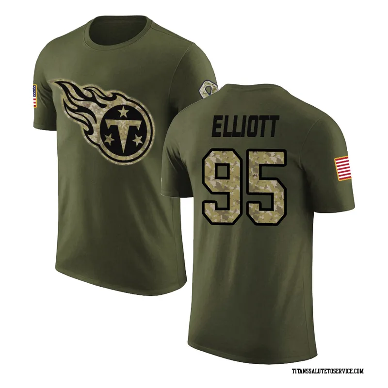Men's Jordan Elliott Tennessee Titans Legend Olive Salute to Service T-Shirt