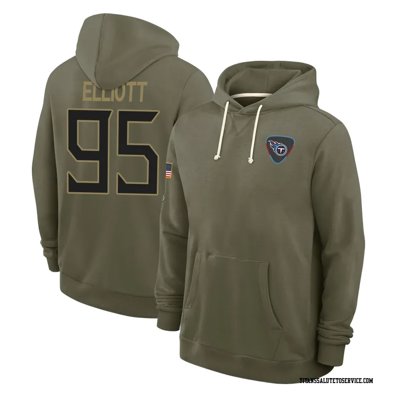Men's Jordan Elliott Tennessee Titans Olive 2025 Salute to Service Hoodie