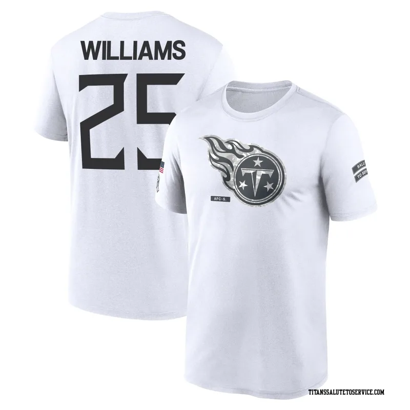Men's Joshua Williams Tennessee Titans Legend White 2024 Salute to Service Performance T-Shirt