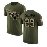 Men's Keydrain Calligan Tennessee Titans Legend Olive Salute to Service T-Shirt