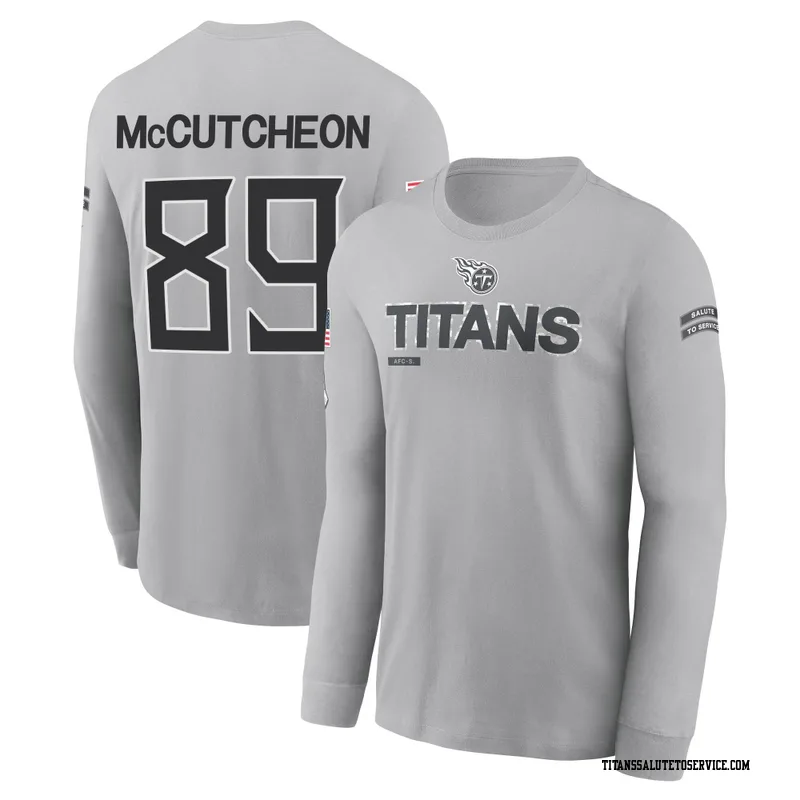 Men's Lance McCutcheon Tennessee Titans Gray 2024 Salute to Service Long Sleeve T-Shirt