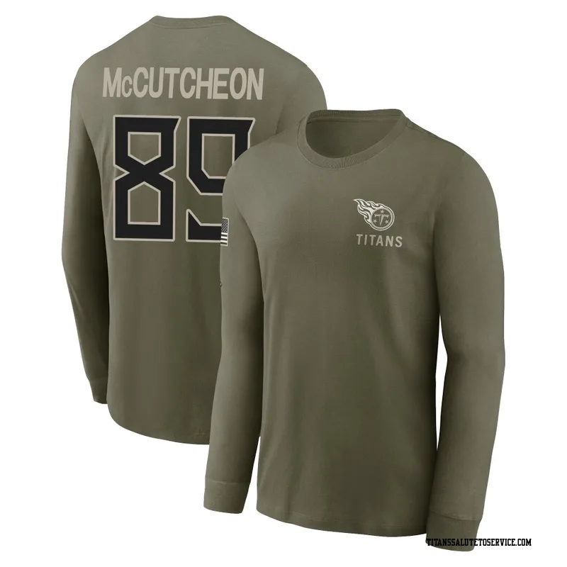 Men's Lance McCutcheon Tennessee Titans Olive 2025 Salute to Service Sideline Long Sleeve T-Shirt