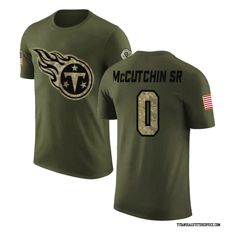 Men's Latrell McCutchin Sr. Tennessee Titans Legend Olive Salute to Service T-Shirt