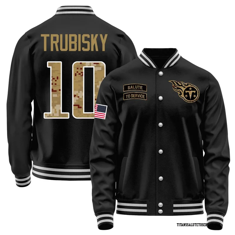 Men's Mitchell Trubisky Tennessee Titans Black Salute to Service Sideline Performance Jacket