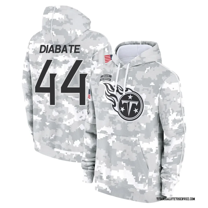 Men's Mohamoud Diabate Tennessee Titans Camo Arctic 2024 Salute to Service Club Fleece Pullover Hoodie