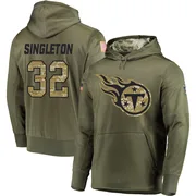 Men's Nicholas Singleton Tennessee Titans Olive Salute to Service Pullover Hoodie