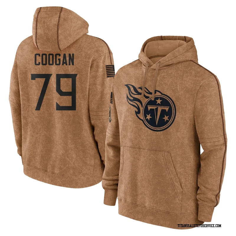 Men's Pat Coogan Tennessee Titans Brown 2023 Salute To Service Club Pullover Hoodie