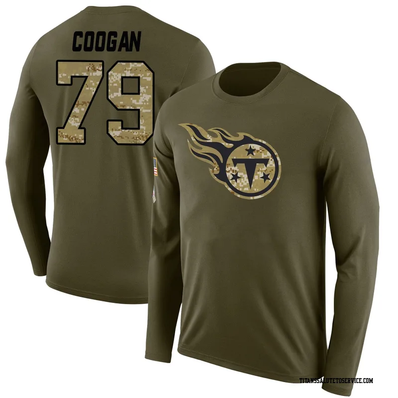 Men's Pat Coogan Tennessee Titans Legend Olive Salute to Service Sideline Long Sleeve T-Shirt
