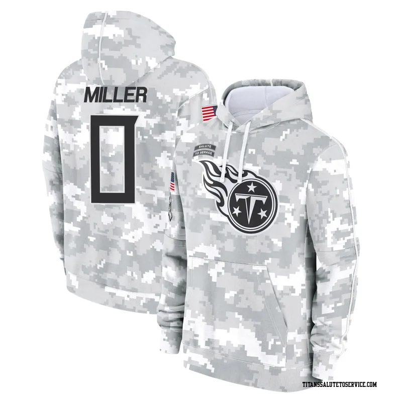 Men's Rasheed Miller Tennessee Titans Camo Arctic 2024 Salute to Service Club Fleece Pullover Hoodie