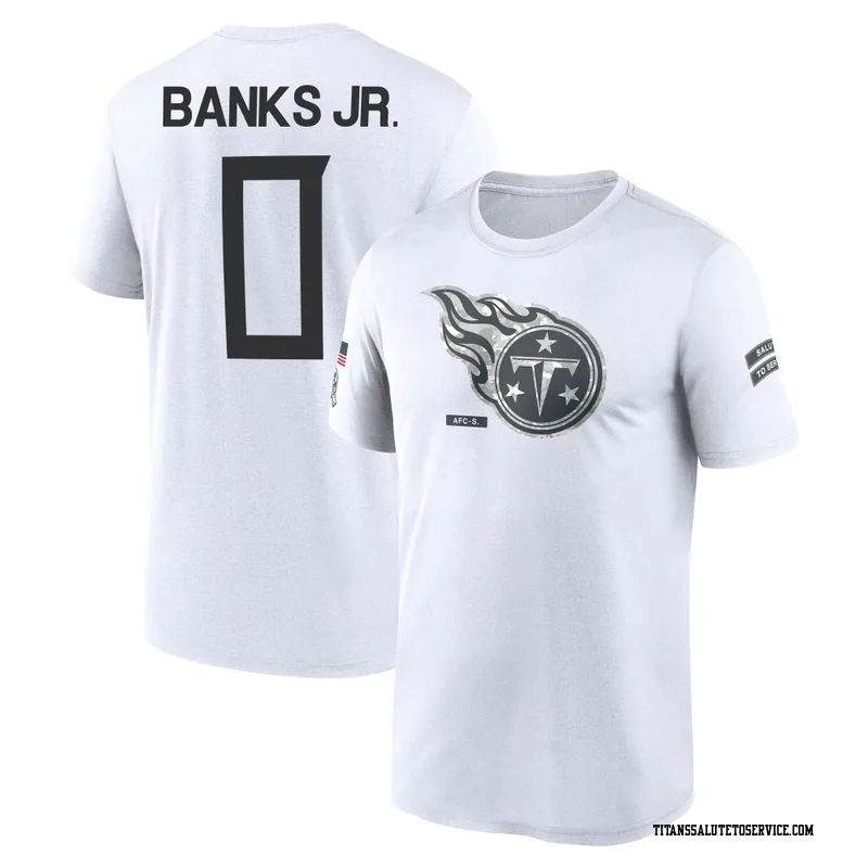 Men's Shad Banks Jr. Tennessee Titans Legend White 2024 Salute to Service Performance T-Shirt