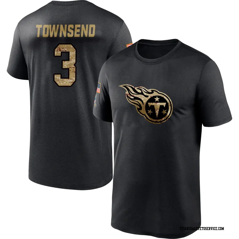 Men's Tommy Townsend Tennessee Titans Black 2020 Salute To Service Performance T-Shirt